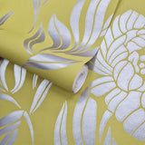 Chatsworth Lime Green Luxury Floral Wallpaper - 1602-106-05
