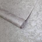 Fenton Silver Luxury Plain Wallpaper - 1602-107-05