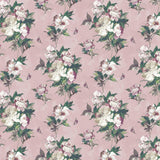 Madama Butterfly Blush Pink Luxury Floral Wallpaper