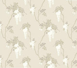 Leonora Ivory Neutral Luxury Floral Wallpaper
