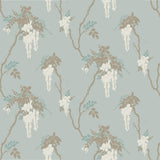 Leonora Teal Green Luxury Floral Wallpaper