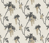 Leonora Gold and Black Luxury Floral Wallpaper