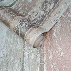 Linea Coral Copper Luxury Striped Wallpaper