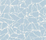 Glaze Denim Blue Luxury Geometric Wallpaper