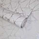Glaze Silver Luxury Geometric Wallpaper