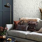 Glaze Silver Luxury Geometric Wallpaper