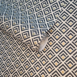 Gio Ebony Black Luxury Geometric Wallpaper