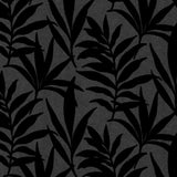 Verdi Ebony Black Luxury Flock Wallpaper