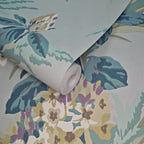 Aurora Seafoam Green Luxury Floral Wallpaper