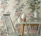 Aurora Beach Pink Luxury Floral Wallpaper