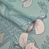 Hummingbird Seafoam Teal Luxury Bird Wallpaper