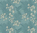 Hummingbird Seafoam Teal Luxury Bird Wallpaper