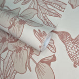 Hummingbird Beach Pink Luxury Bird Wallpaper