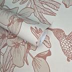 Hummingbird Beach Pink Luxury Bird Wallpaper