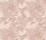 Hummingbird Beach Pink Luxury Bird Wallpaper