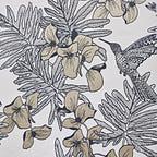 Hummingbird Jet Black and Metallic Luxury Bird Wallpaper