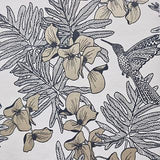 Hummingbird Jet Black and Metallic Luxury Bird Wallpaper
