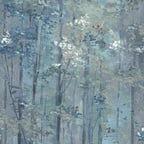 Glade Lagoon Blue Luxury Tree Wallpaper