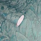 Tranquil Seafoam Green Luxury Feather Wallpaper