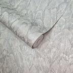 Tranquil Mist Grey Luxury Feather Wallpaper