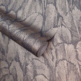 Tranquil Beach Copper Luxury Feather Wallpaper