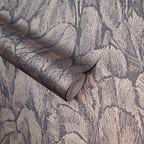 Tranquil Beach Copper Luxury Feather Wallpaper