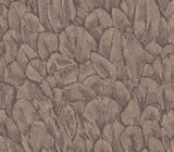 Tranquil Beach Copper Luxury Feather Wallpaper