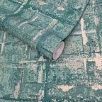 Patina Seafoam Green Luxury Textured Wallpaper