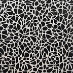 Pebble Jet Black Luxury Flock Wallpaper