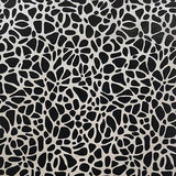 Pebble Jet Black Luxury Flock Wallpaper