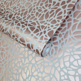 Pebble Beach Rose Gold Luxury Patterned Wallpaper