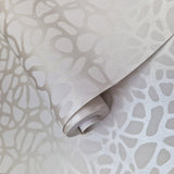 Pebble Pearl Cream Luxury Patterned Wallpaper