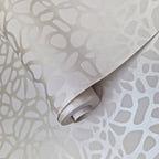 Pebble Pearl Cream Luxury Patterned Wallpaper
