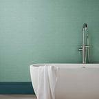 Raffia Seafoam Green Luxury Plain Wallpaper
