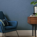 Raffia Lagoon Blue Luxury Plain Wallpaper