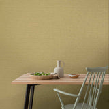 Raffia Mustard Yellow Luxury Plain Wallpaper