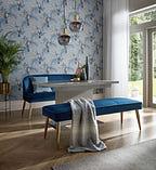 Le Toucan Pale Blue Luxury Bird Wallpaper