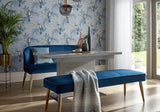 Le Toucan Pale Blue Luxury Bird Wallpaper