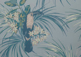 Le Toucan Pale Blue Luxury Bird Wallpaper