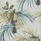 Le Toucan Emerald Green Luxury Bird Wallpaper
