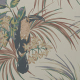 Le Toucan Amber Glow Orange Luxury Bird Wallpaper