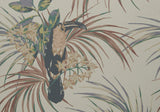 Le Toucan Amber Glow Orange Luxury Bird Wallpaper