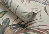 Le Toucan Amber Glow Orange Luxury Bird Wallpaper