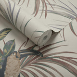 Le Toucan Amber Glow Orange Luxury Bird Wallpaper
