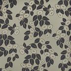 Rosetta Jet Black Luxury Leaf Wallpaper