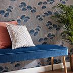 Clarice Soft Blue Luxury Art Deco Wallpaper