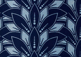 Astoria Midnight Blue Luxury Flock Wallpaper