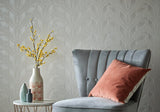 Astoria Ivory Cream Luxury Flock Wallpaper