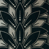 Astoria Jet Black Luxury Flock Wallpaper