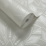 Astoria Pearl Cream Luxury Bead Wallpaper